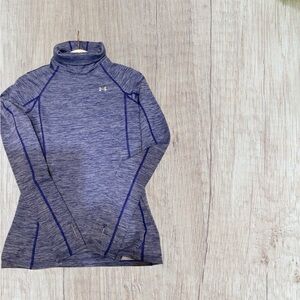 Under Armour Women’s Heather Blue Long-Sleeve Turtleneck Top